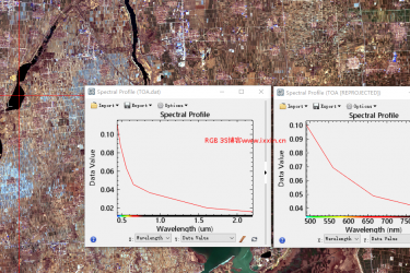 哨兵2A多光谱数据与Landsat8多光谱数据对比
