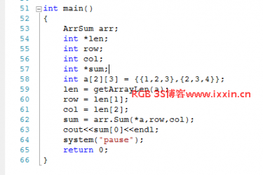 C++实现求数组行列数以及每行的和 C++实现求数组行列数以及每行的和